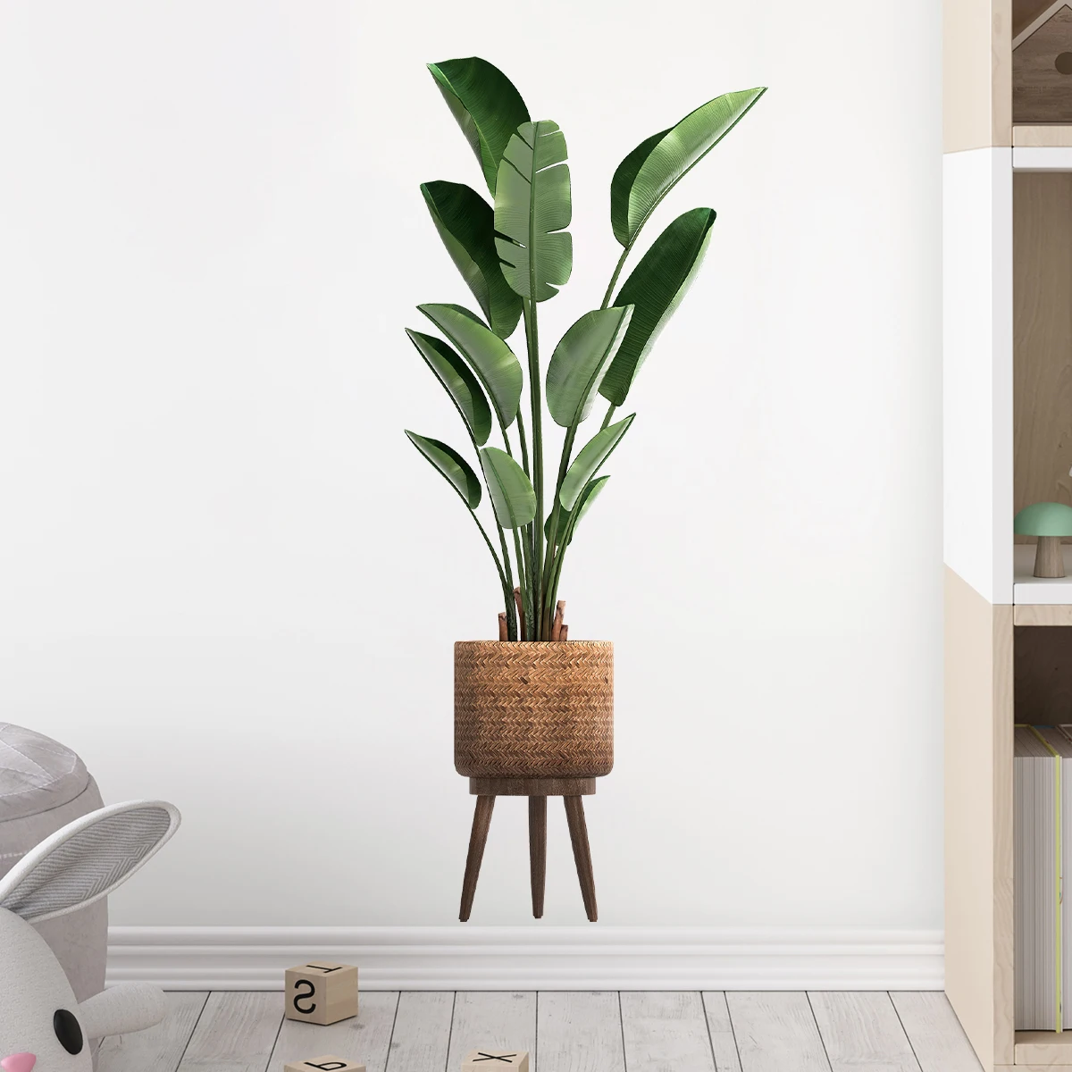 Interior Design Office - محاكاة النباتات الخضراء الزينة بوعاء الجدار