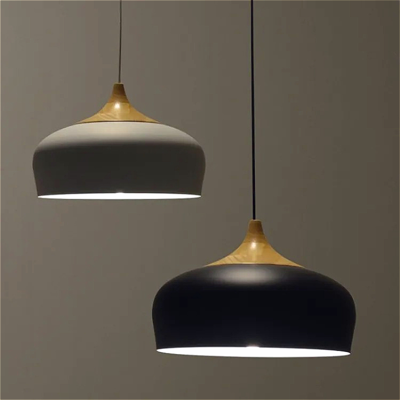 Interior Design White And Wood - الشمال الألومنيوم كبير عاكس الضوء ثريا