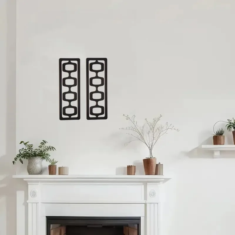 Interior Design Warm - 2 قطعة نمط منتصف القرن الخشبي