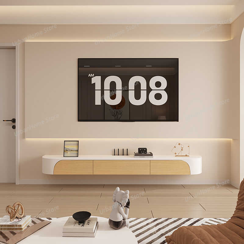 Interior Design White And Wood - خزانة تلفزيون بيضاء لغرفة النوم بتصميم