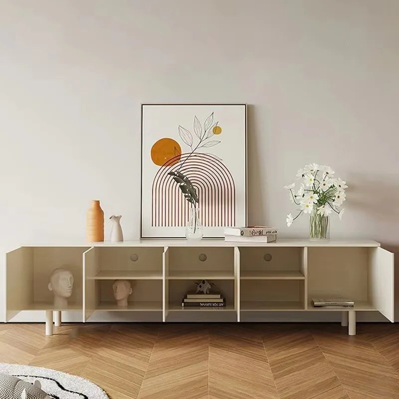 حامل تلفاز أبيض فاخر، تخزين أن - مراجعة Interior Design White And Wood وسعره