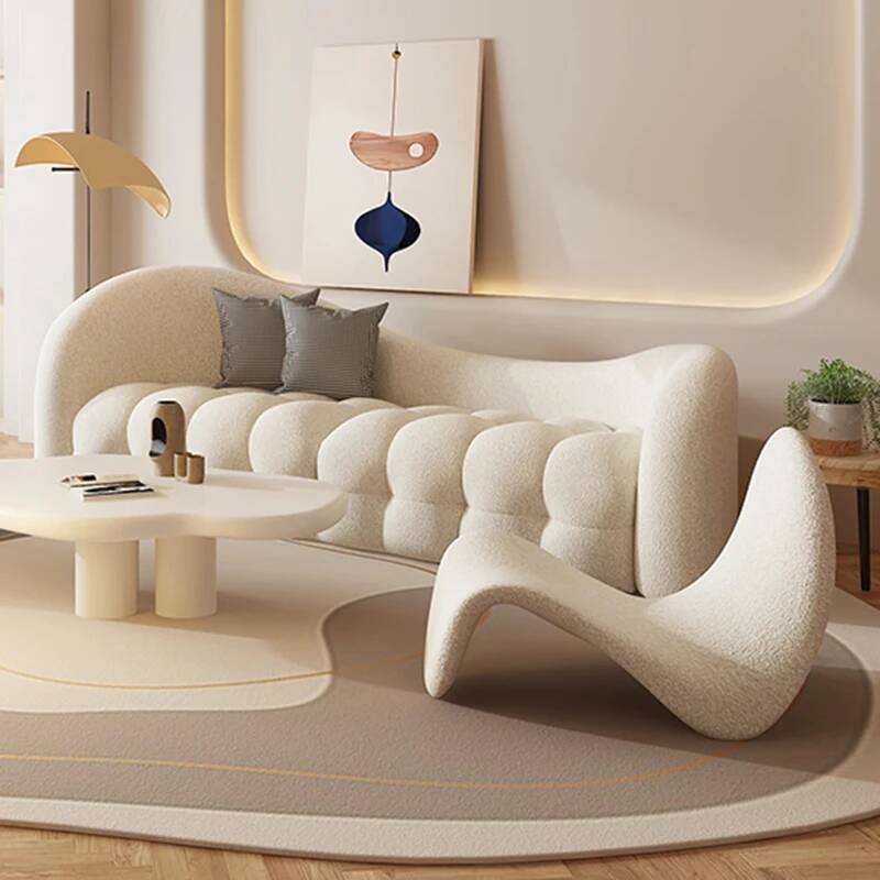 أرائك غرفة المعيشة باللون الكر - مراجعة Interior Design White And Wood وسعره