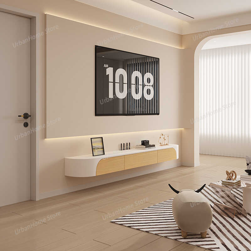 خزانة تلفزيون بيضاء لغرفة النو - مراجعة Interior Design White And Wood وسعره