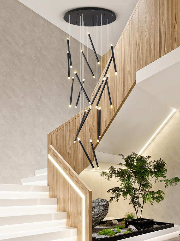 الحديثة الثريا LED درج الثريا  - مراجعة Interior Design Deck وسعره